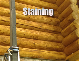  Stedman, North Carolina Log Home Staining